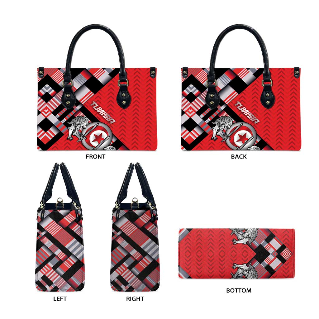 Tunisia Leather Bag Silver Lions Sports Patterns - African Pride