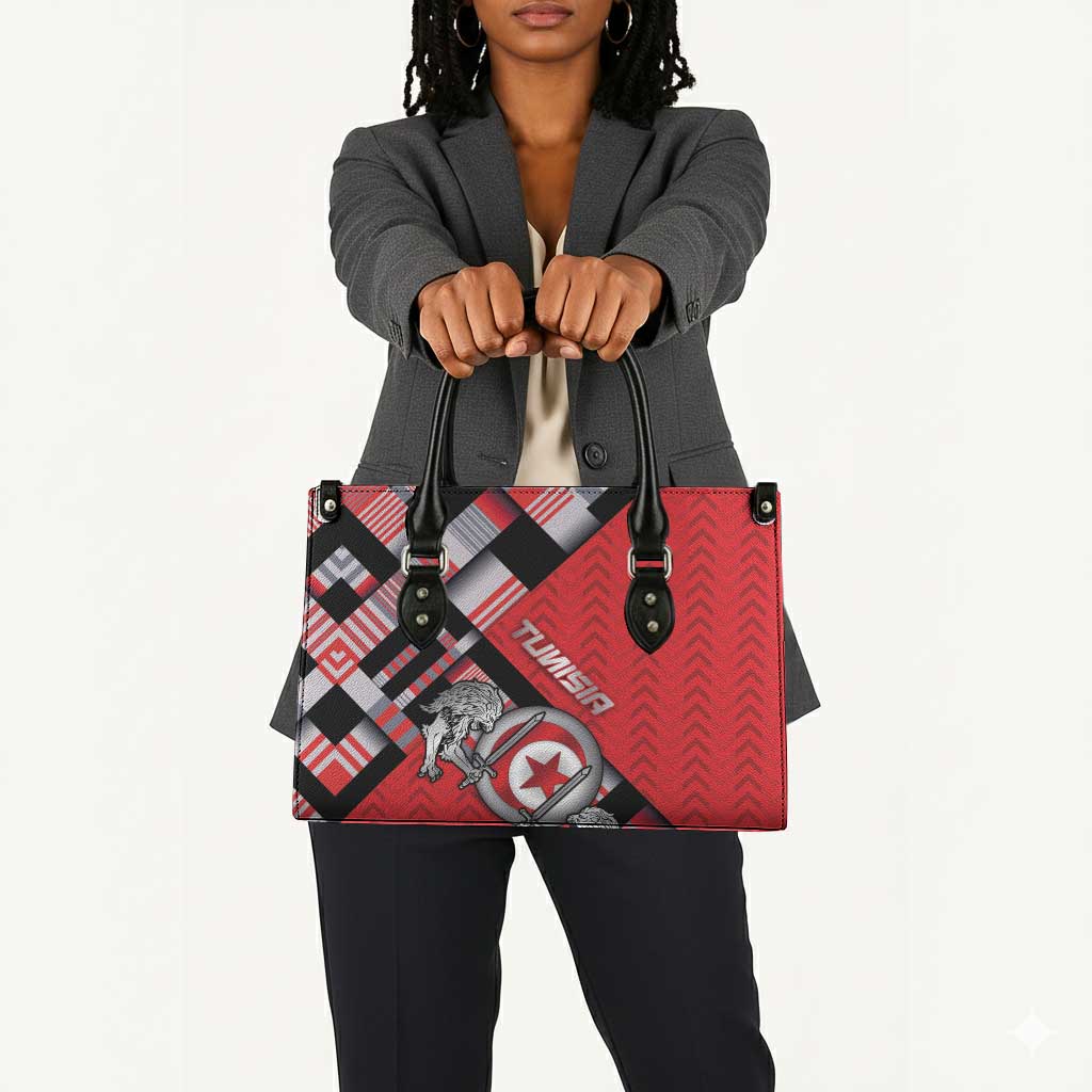 Tunisia Leather Bag Silver Lions Sports Patterns - African Pride