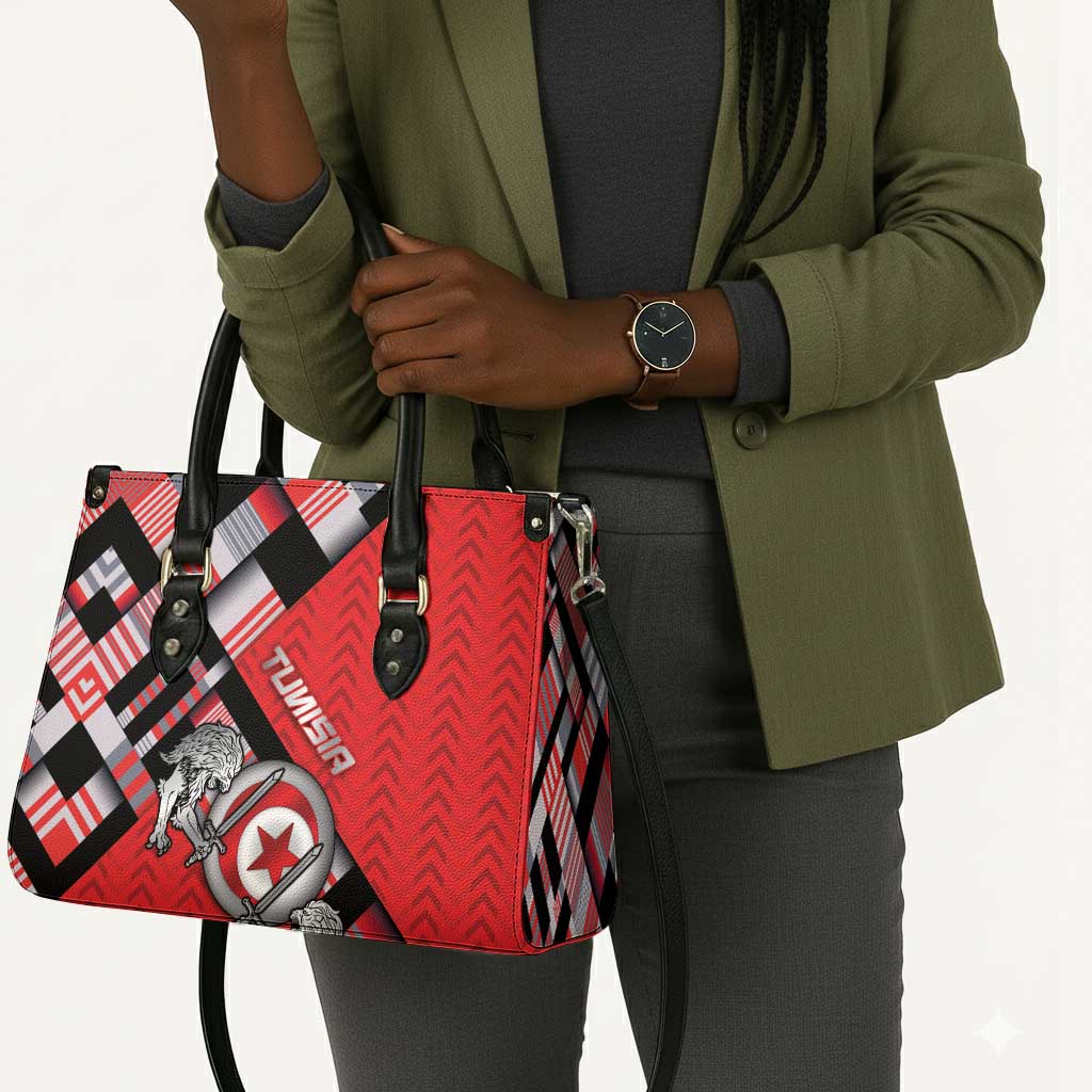 Tunisia Leather Bag Silver Lions Sports Patterns - African Pride