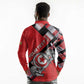 Personalized Tunisia Long Sleeve Polo Shirt Silver Lions Sports Patterns - African Pride