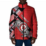 Personalized Tunisia Padded Jacket Silver Lions Sports Patterns - African Pride
