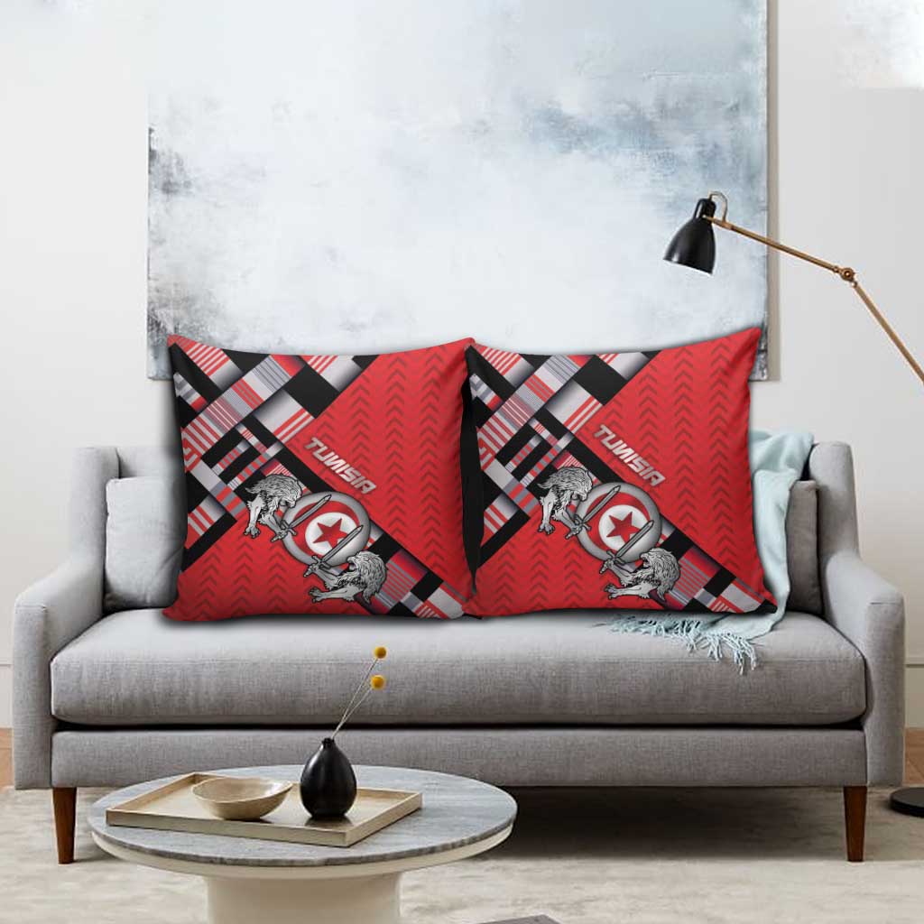 Tunisia Pillow Cover Silver Lions Sports Patterns - African Pride