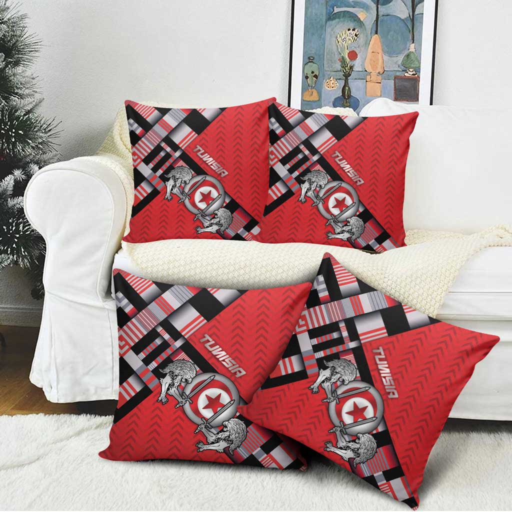 Tunisia Pillow Cover Silver Lions Sports Patterns - African Pride