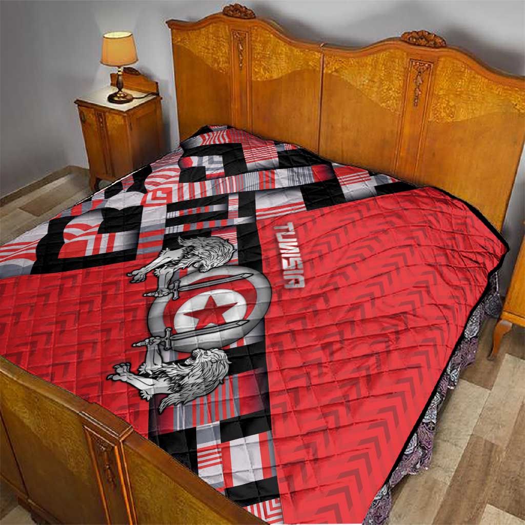 Tunisia Quilt Silver Lions Sports Patterns - African Pride