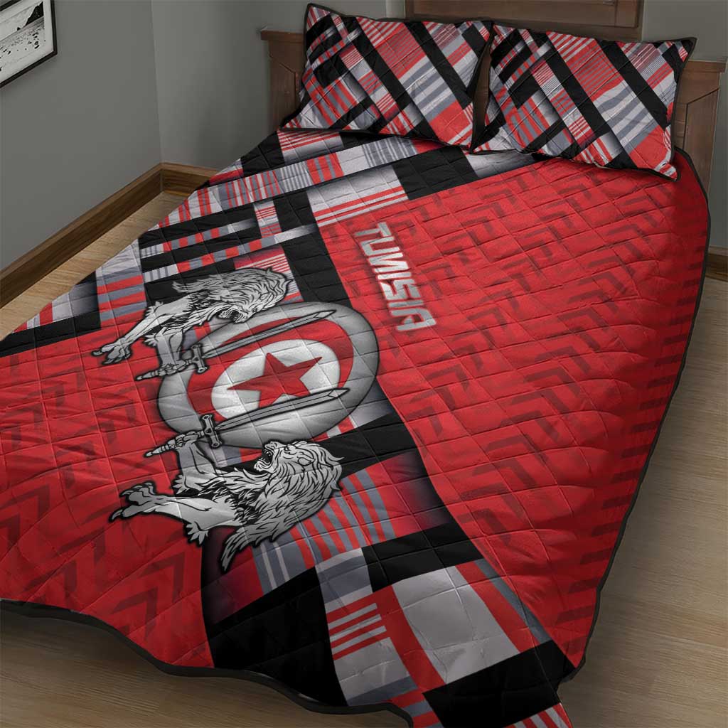 Tunisia Quilt Bed Set Silver Lions Sports Patterns - African Pride
