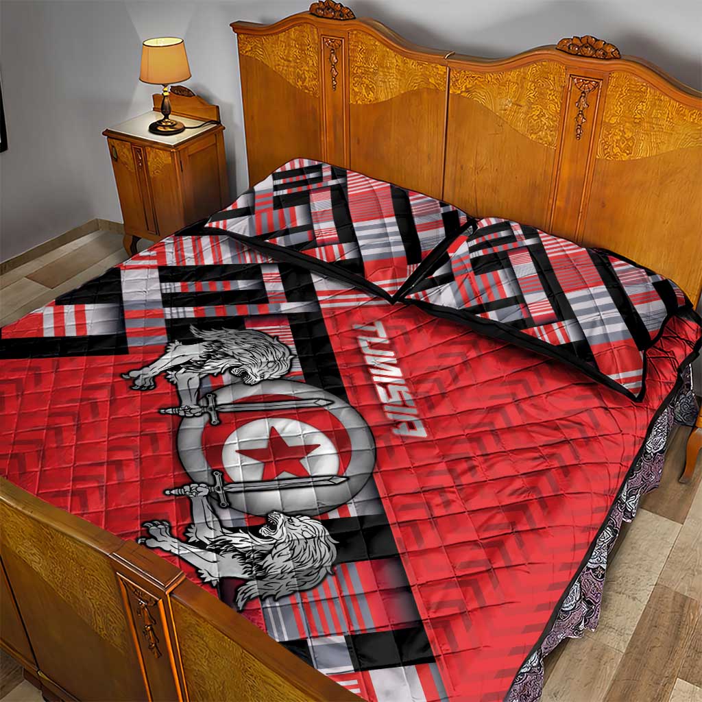 Tunisia Quilt Bed Set Silver Lions Sports Patterns - African Pride