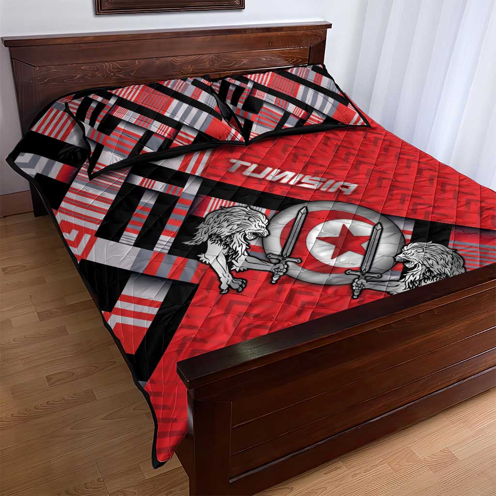 Tunisia Quilt Bed Set Silver Lions Sports Patterns - African Pride