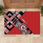 Tunisia Rubber Doormat Silver Lions Sports Patterns - African Pride