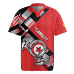 Personalized Tunisia Rugby Jersey Silver Lions Sports Patterns - African Pride