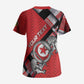 Personalized Tunisia Scrub Top Silver Lions Sports Patterns - African Pride