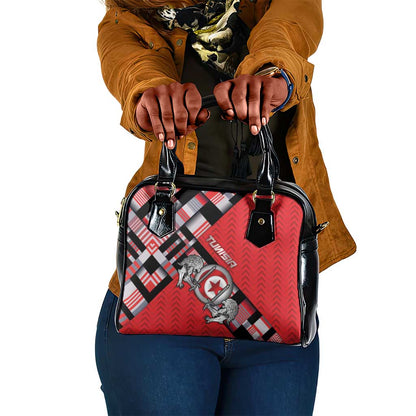 Tunisia Shoulder Handbag Silver Lions Sports Patterns - African Pride