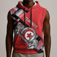 Personalized Tunisia Sleeveless Hoodie Silver Lions Sports Patterns - African Pride