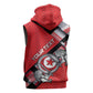 Personalized Tunisia Sleeveless Zip Hoodie Silver Lions Sports Patterns - African Pride