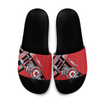 Tunisia Slide Sandals Silver Lions Sports Patterns - African Pride