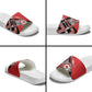 Tunisia Slide Sandals Silver Lions Sports Patterns - African Pride