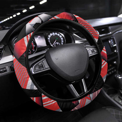 Tunisia Steering Wheel Cover Silver Lions Sports Patterns - African Pride