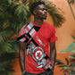 Personalized Tunisia T shirt Silver Lions Sports Patterns - African Pride