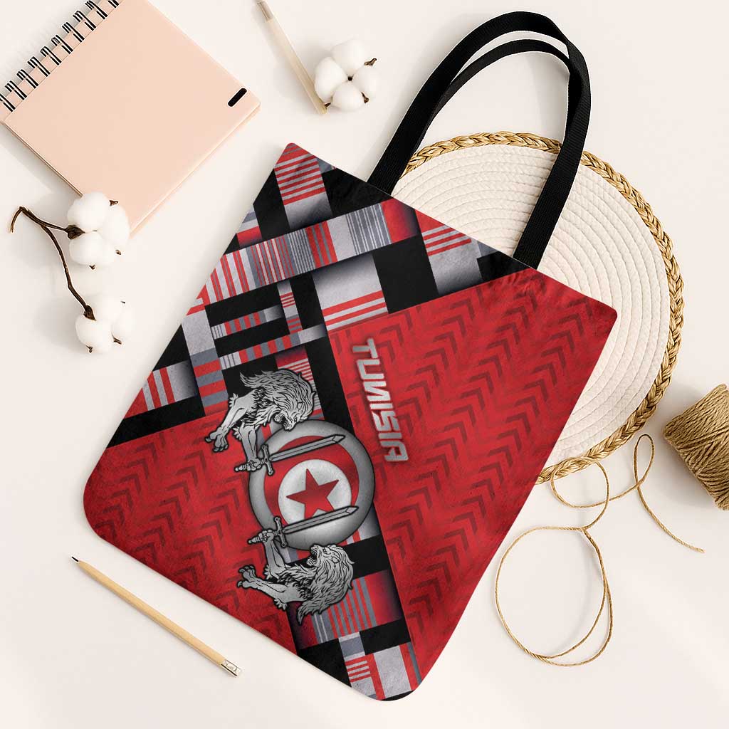 Tunisia Tote Bag Silver Lions Sports Patterns - African Pride
