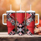 Personalized Tunisia Tumbler With Handle Silver Lions Sports Patterns - African Pride
