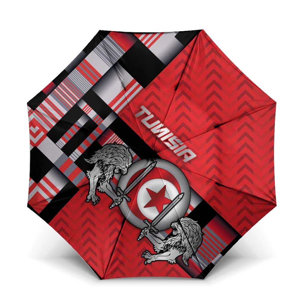 Tunisia Umbrella Silver Lions Sports Patterns - African Pride