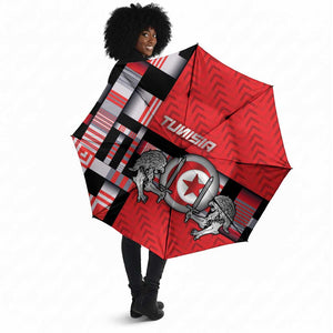 Tunisia Umbrella Silver Lions Sports Patterns - African Pride