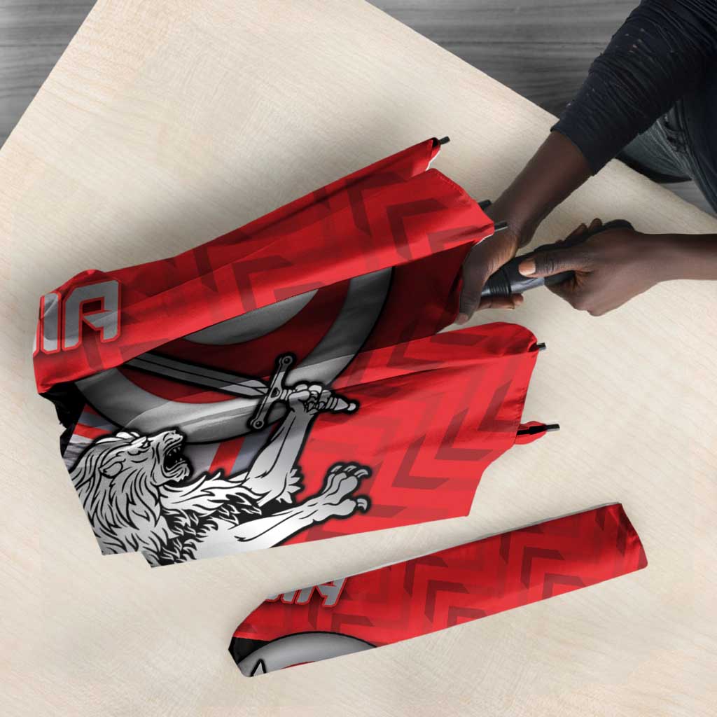 Tunisia Umbrella Silver Lions Sports Patterns - African Pride