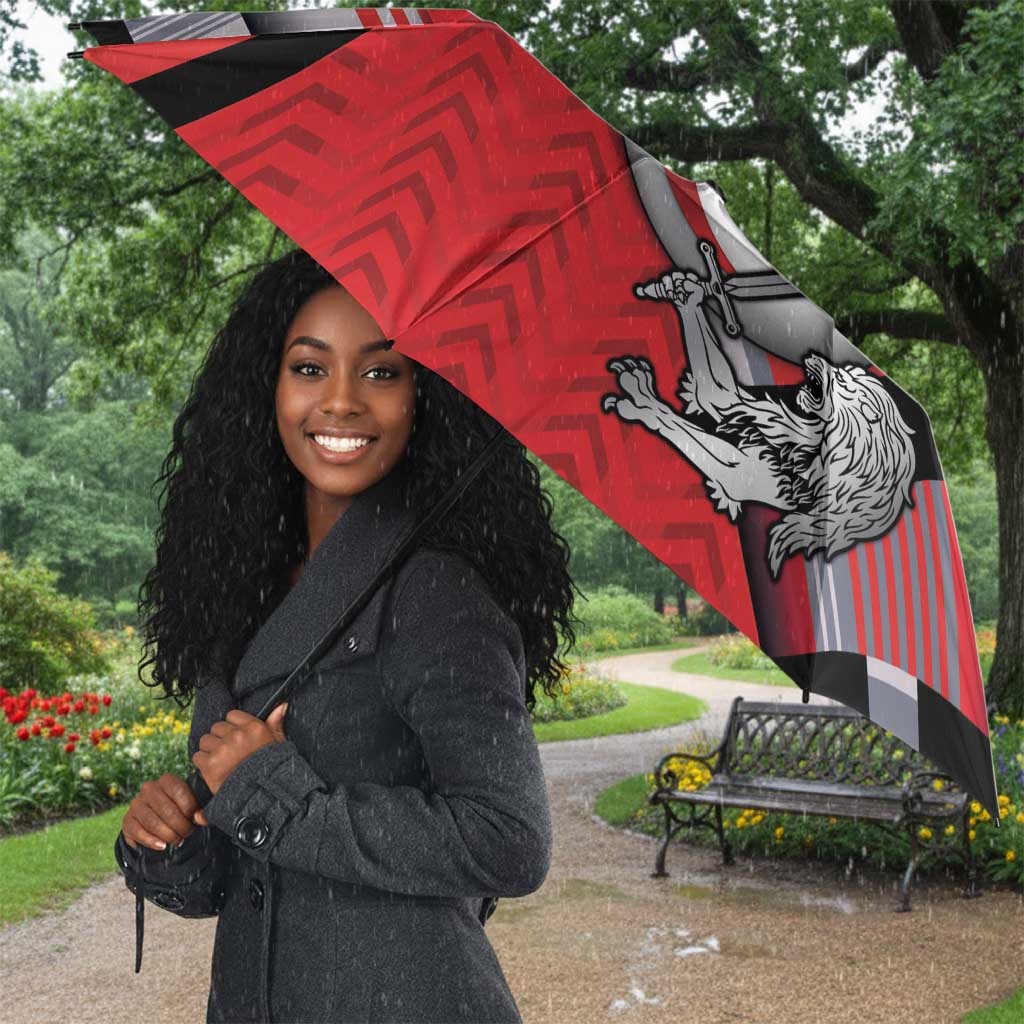 Tunisia Umbrella Silver Lions Sports Patterns - African Pride