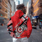 Personalized Tunisia Zip Hoodie Silver Lions Sports Patterns - African Pride