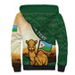 Personalized African Djibouti Sherpa Hoodie Camel Holding Jabuuti Flag - African Pride