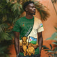 Personalized African Djibouti T shirt Camel Holding Jabuuti Flag - African Pride