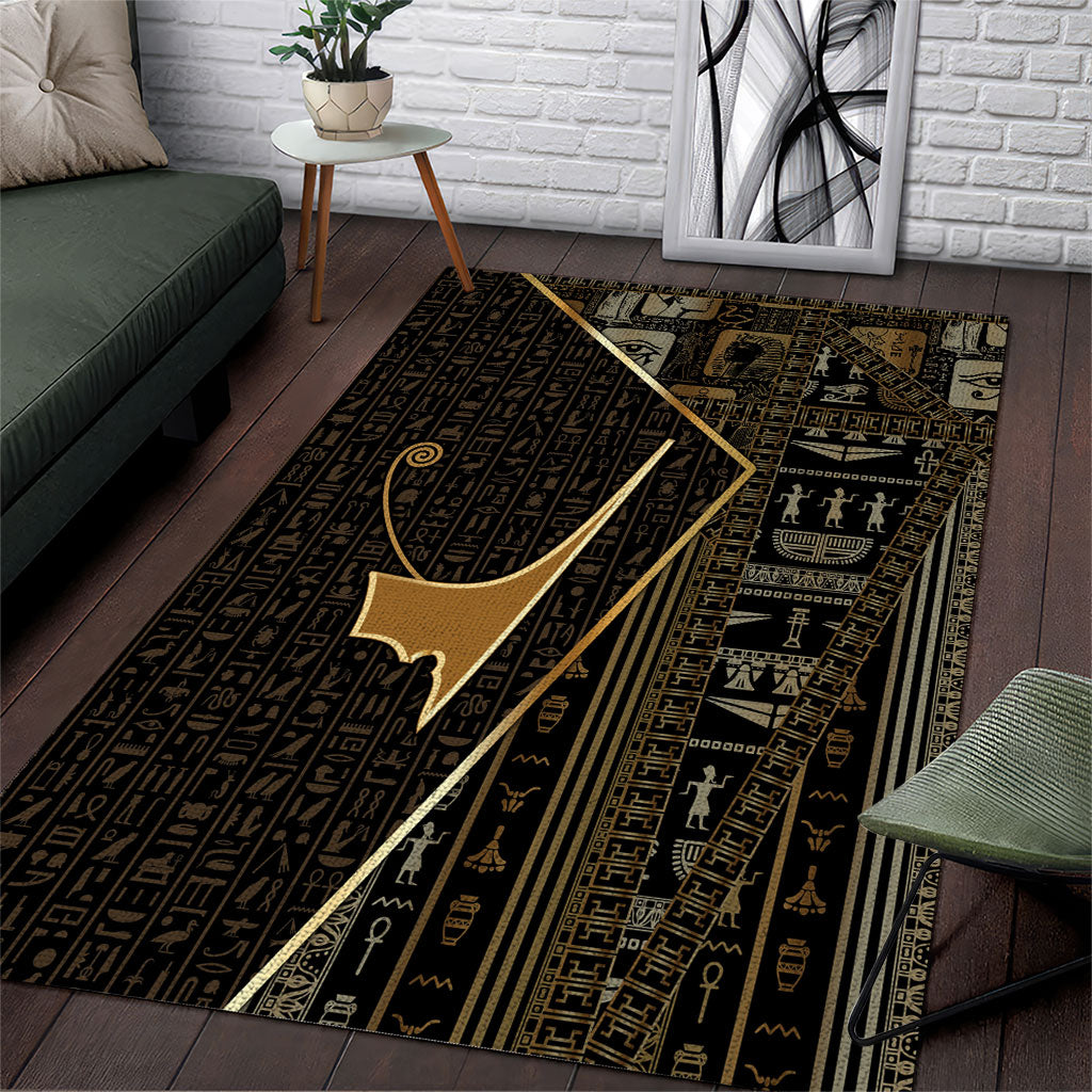 Egypt Deshret Crown Area Rug Ancient Mythology Pharaoh With Pschent