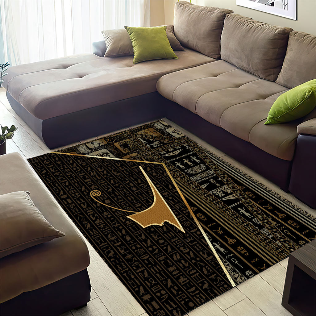 Egypt Deshret Crown Area Rug Ancient Mythology Pharaoh With Pschent