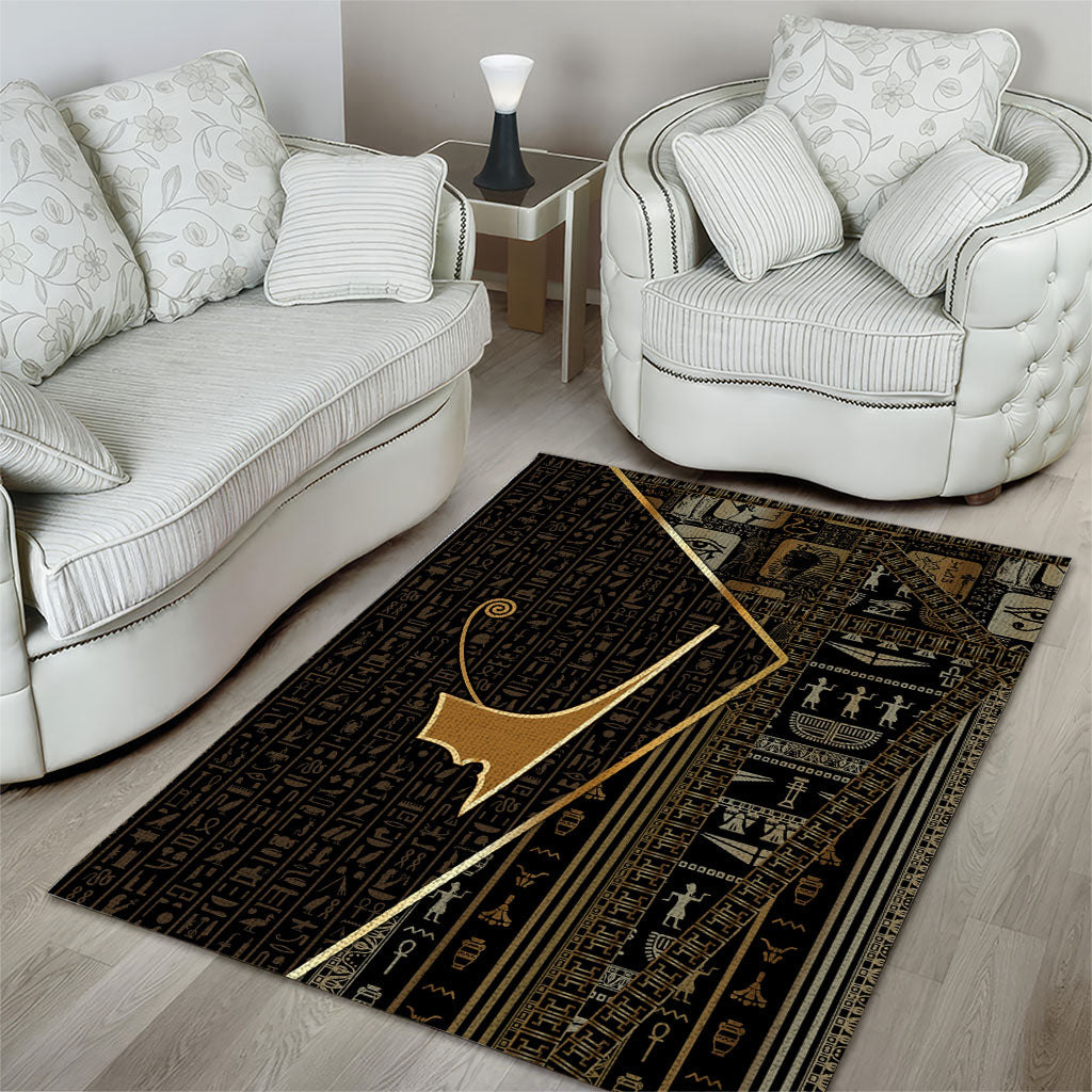 Egypt Deshret Crown Area Rug Ancient Mythology Pharaoh With Pschent