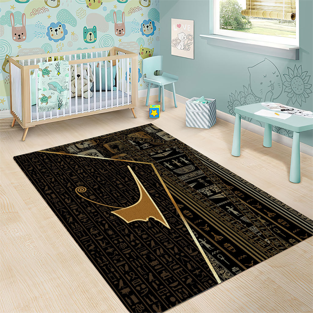 Egypt Deshret Crown Area Rug Ancient Mythology Pharaoh With Pschent