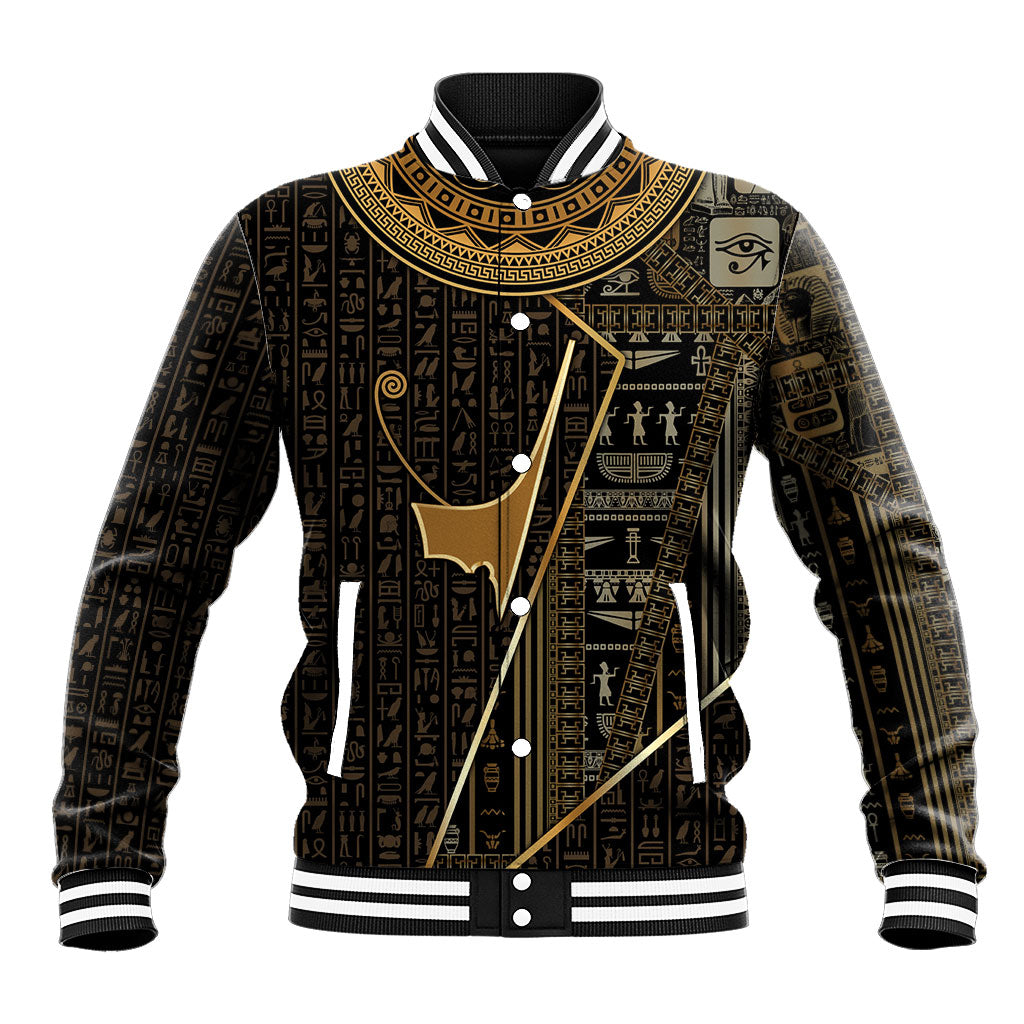 Egypt Deshret Crown Baseball Jacket Ancient Mythology Pharaoh With Pschent