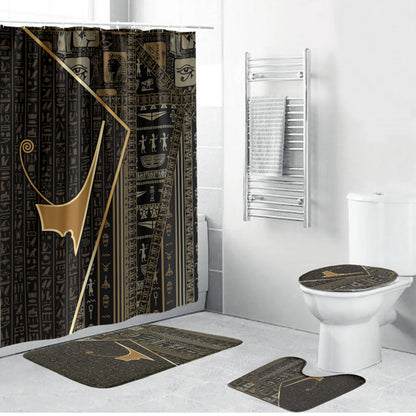 Egypt Deshret Crown Bathroom Set Ancient Mythology Pharaoh With Pschent