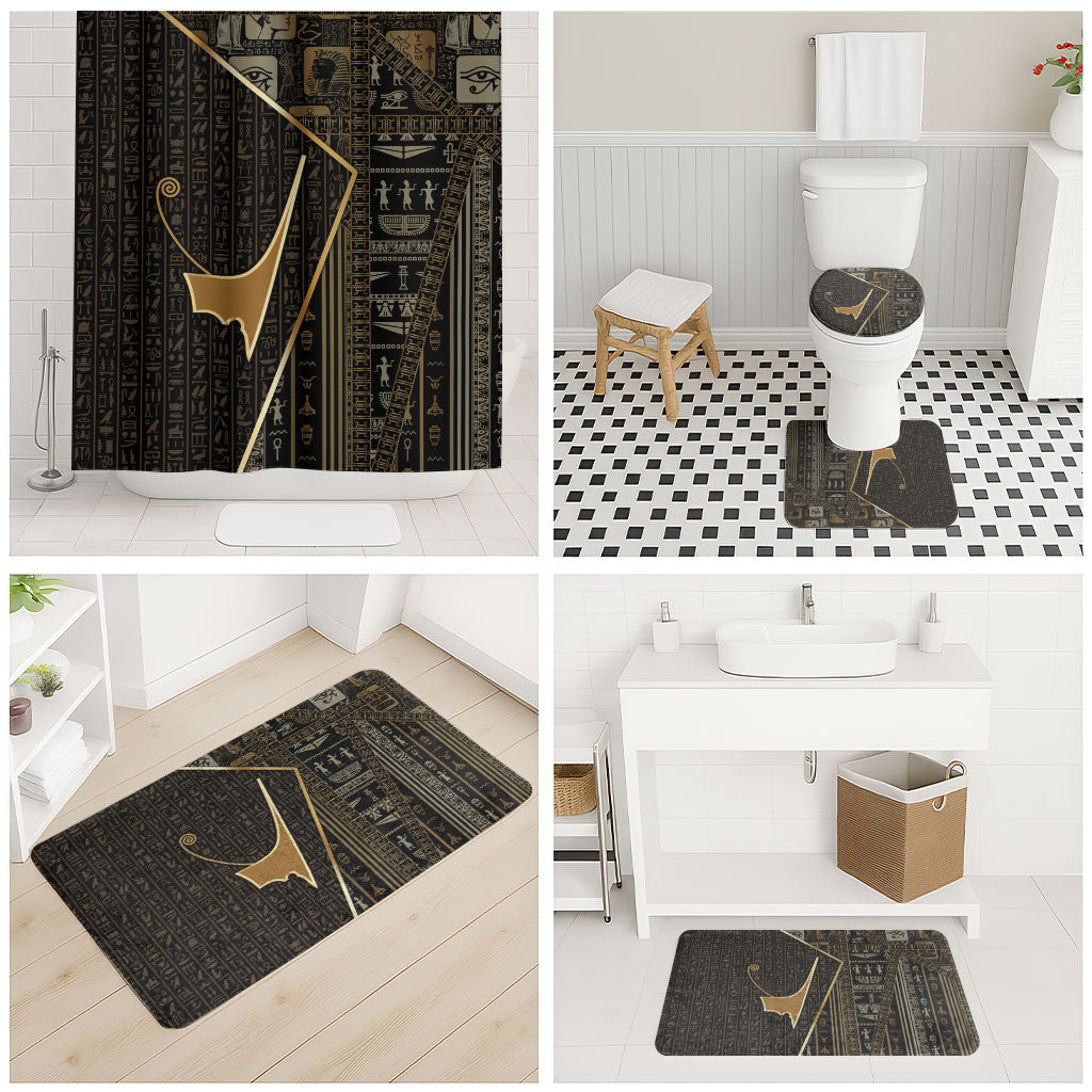 Egypt Deshret Crown Bathroom Set Ancient Mythology Pharaoh With Pschent