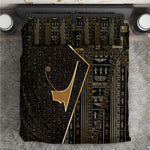 Egypt Deshret Crown Bedding Set Ancient Mythology Pharaoh With Pschent