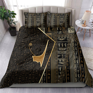 Egypt Deshret Crown Bedding Set Ancient Mythology Pharaoh With Pschent