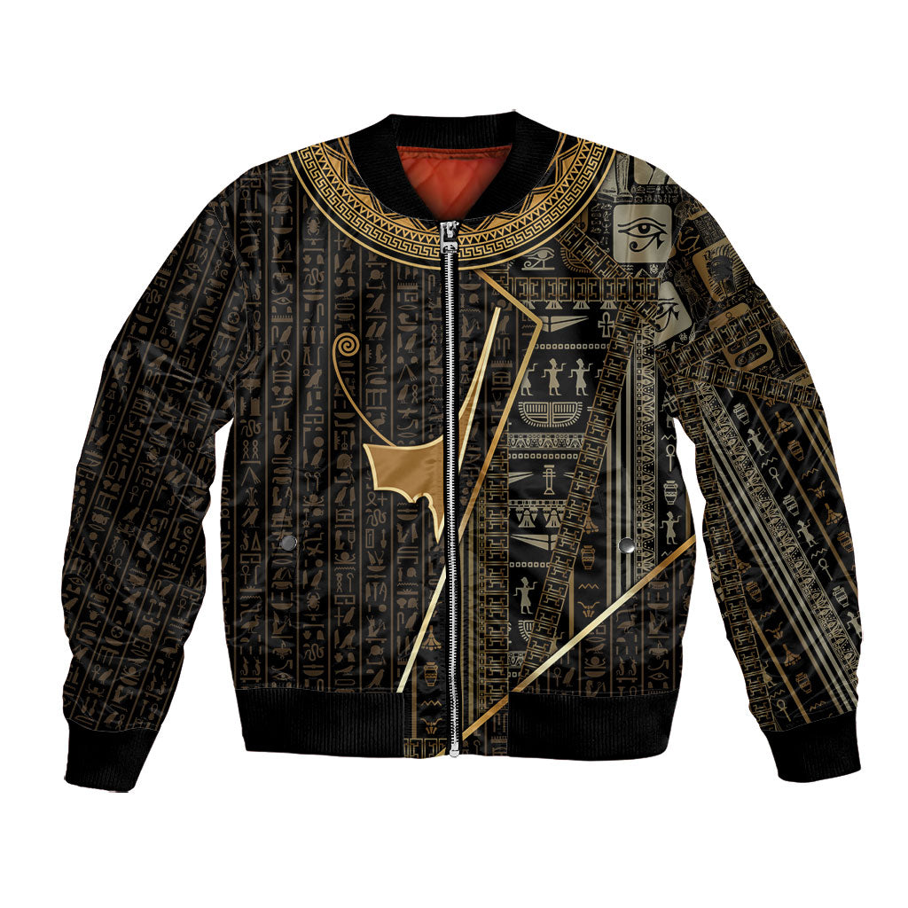 Egypt Deshret Crown Bomber Jacket Ancient Mythology Pharaoh With Pschent