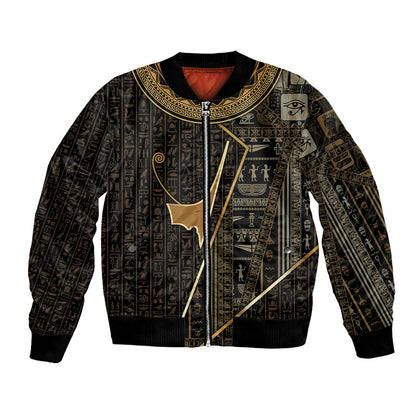 Egypt Deshret Crown Bomber Jacket Ancient Mythology Pharaoh With Pschent