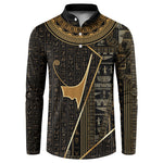 Egypt Deshret Crown Button Sweatshirt Ancient Mythology Pharaoh With Pschent