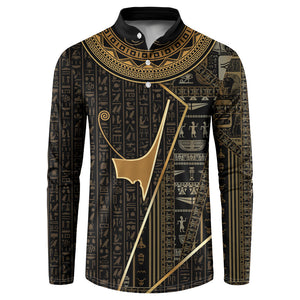 Egypt Deshret Crown Button Sweatshirt Ancient Mythology Pharaoh With Pschent
