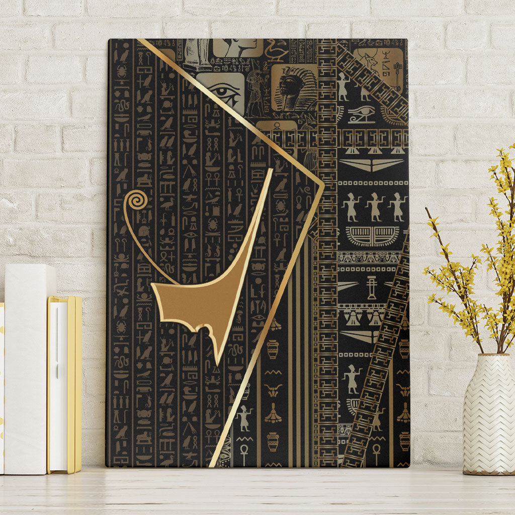 Egypt Deshret Crown Canvas Wall Art Ancient Mythology Pharaoh With Pschent
