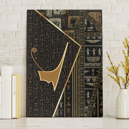 Egypt Deshret Crown Canvas Wall Art Ancient Mythology Pharaoh With Pschent