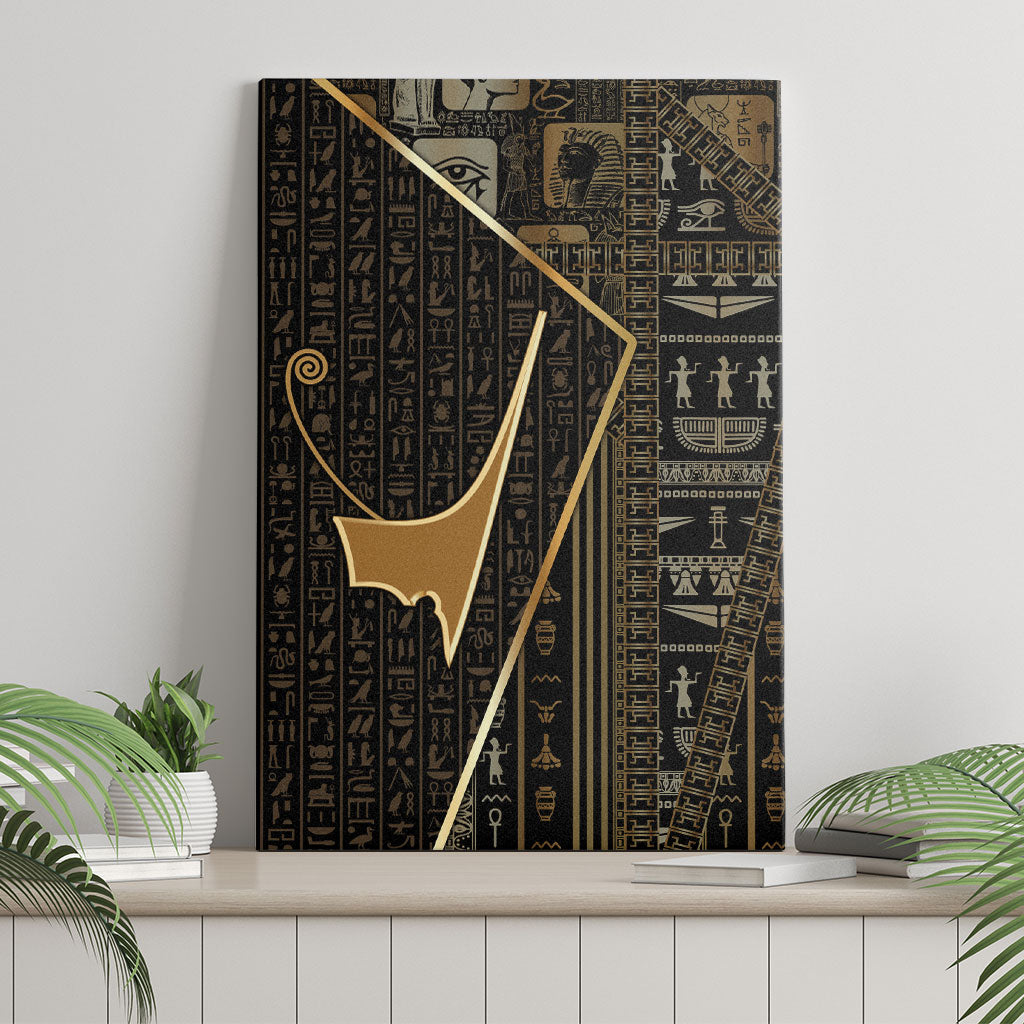 Egypt Deshret Crown Canvas Wall Art Ancient Mythology Pharaoh With Pschent