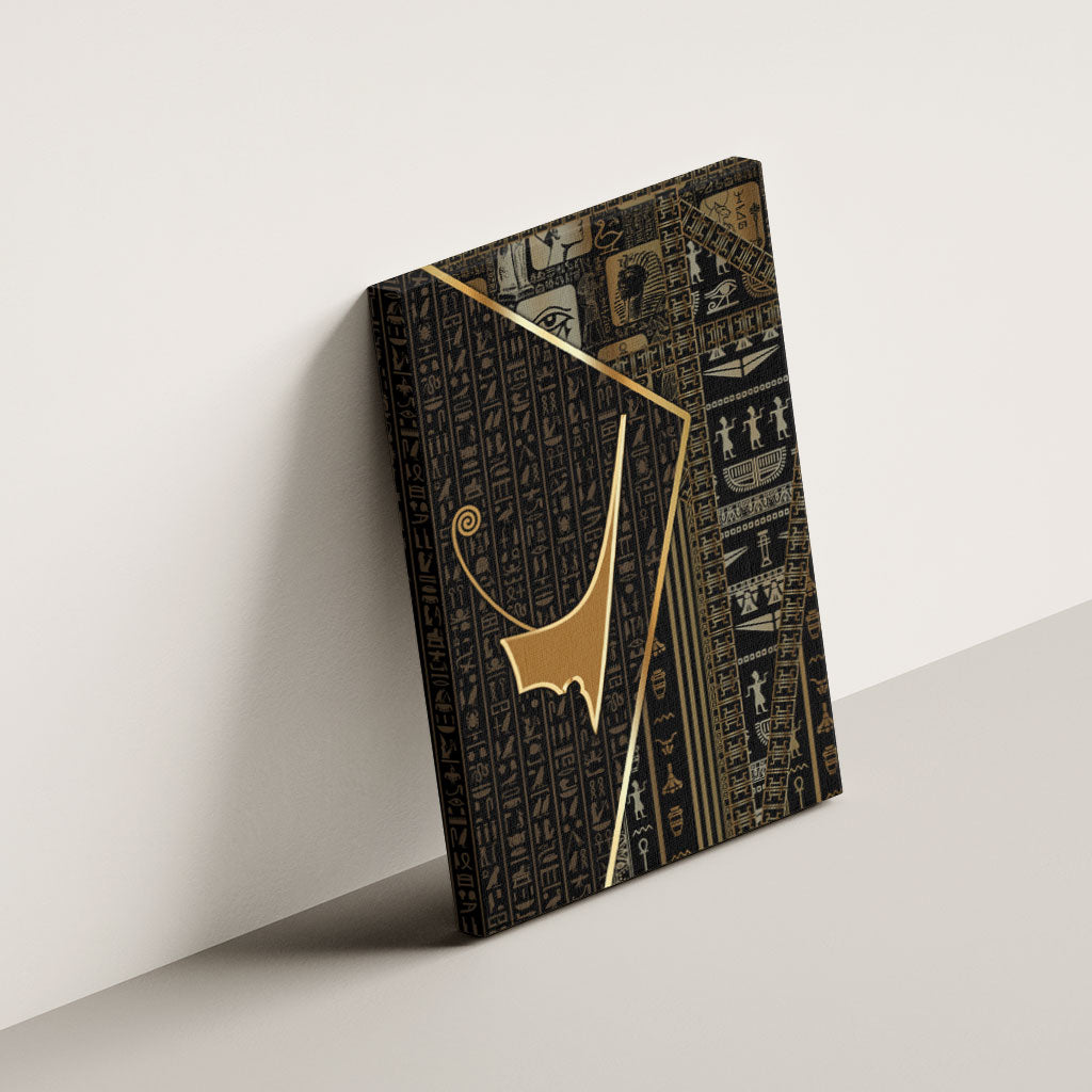 Egypt Deshret Crown Canvas Wall Art Ancient Mythology Pharaoh With Pschent