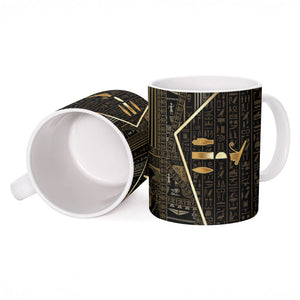 Egypt Deshret Crown Ceramic Mug Ancient Mythology Pharaoh With Pschent