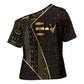 Egypt Deshret Crown Cross Shoulder Shirt Ancient Mythology Pharaoh With Pschent