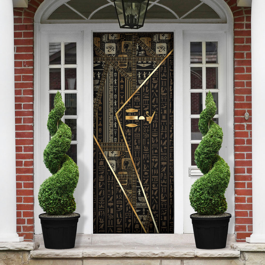 Egypt Deshret Crown Door Cover Ancient Mythology Pharaoh With Pschent
